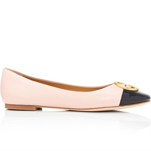 Tory Burch Chelsea Leather Cap Toe ballet flats - Picture 2 of 9
